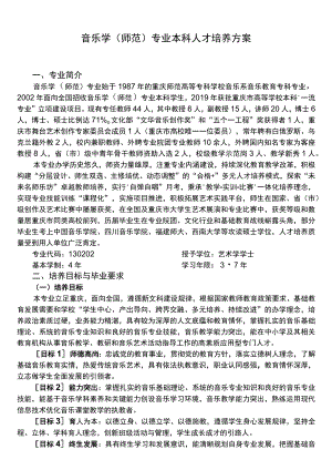 音乐学师范专业本科人才培养方案.docx