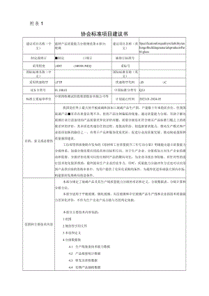 标准项目建议书《建材产品质量能力分级规范 第6部分：玻璃》.docx