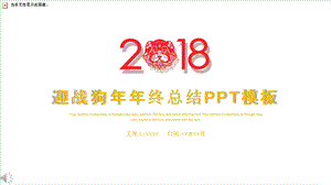 迎战狗终总结汇报新计划PPT模板 .pptx