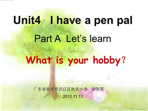 六上---unit4ALet'slearn.ppt