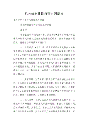 机关效能建设自查自纠剖析.docx