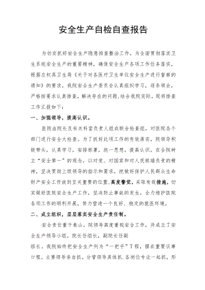 安全生产自检自查报告.docx