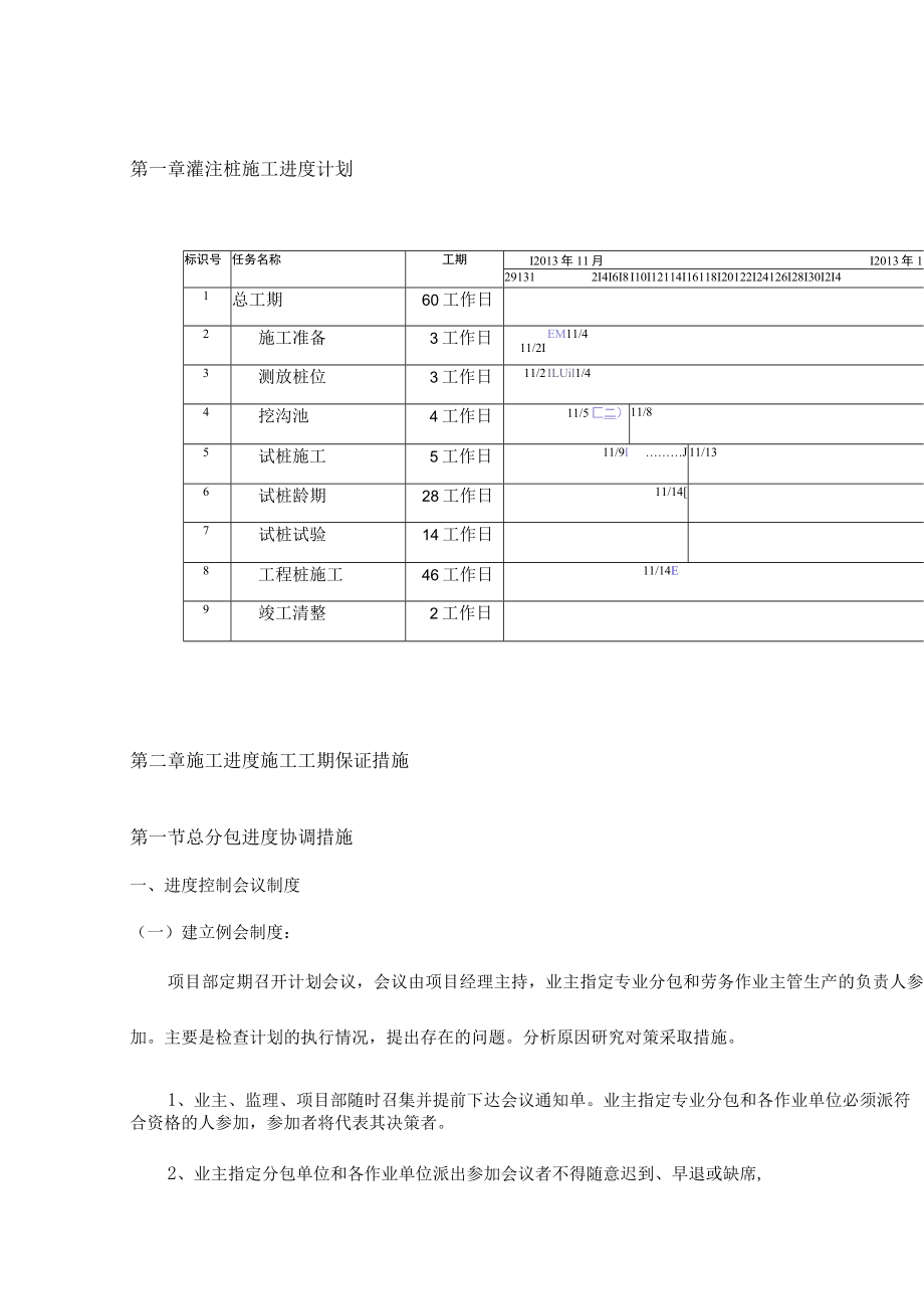 灌注桩施工进度计划.docx_第1页