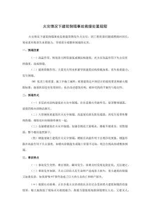 火灾情况下建筑倒塌事故救援处置规程.docx