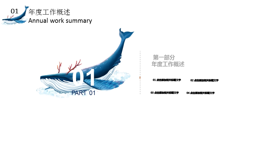 蓝色简约通用鲸鱼商务PPT模板.pptx_第3页