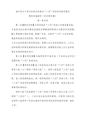 海丰县三旧改造意见细则【征求意见稿】.docx