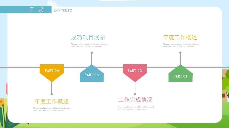 可爱卡通儿童教育教学家长会PPT模板.pptx_第2页