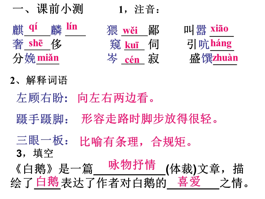 人教版四年级语文上册《白鹅》.ppt_第2页