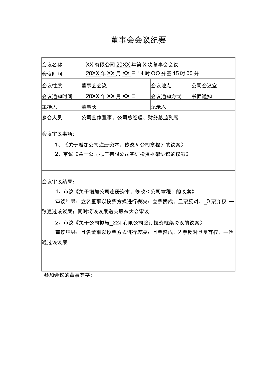 董事会会议纪要.docx_第1页