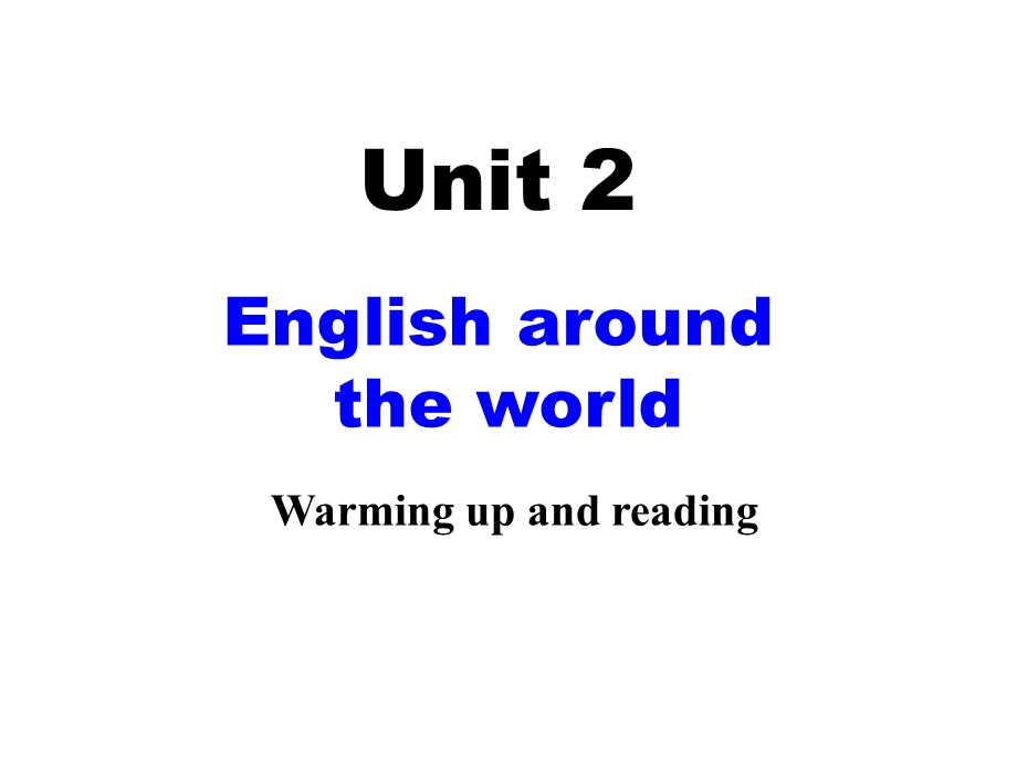 人教版Module1Unit2readingTheroadtomodernEnglish.ppt_第1页