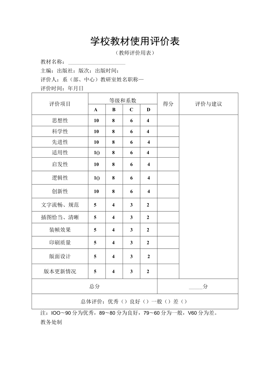 学校教材使用评价表.docx_第1页