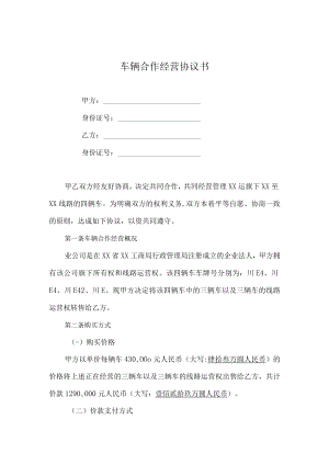 车辆合作经营协议书.docx