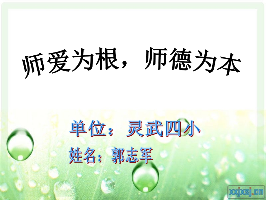 师爱为根师德为本.ppt_第1页