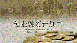 经典大气创业融资计划书PPT模板.pptx