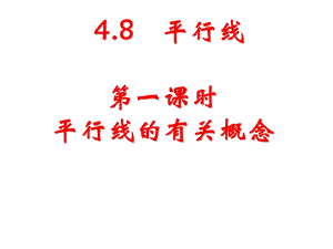 数学：481《平行线有关的概念》课件（华东师大版七年级上）.ppt