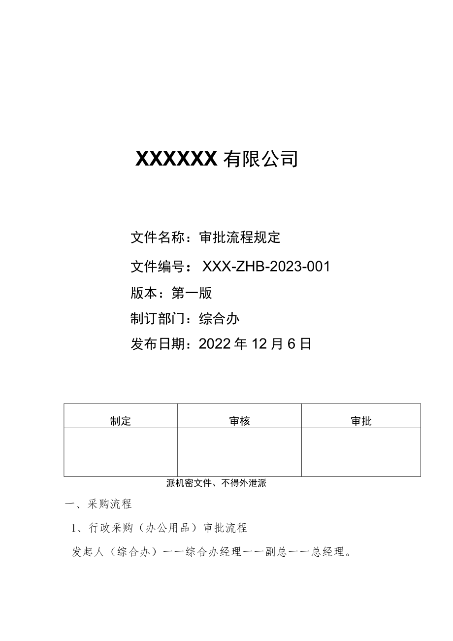 公司审批流程规定汇总.docx_第1页