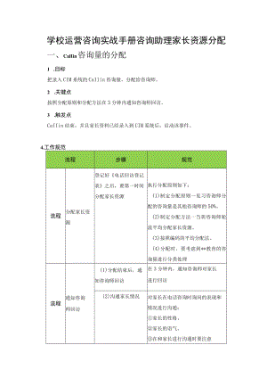 学校运营咨询实战手册咨询助理家长资源分配.docx