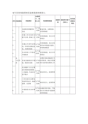 电气车间风险管控信息排查清单.docx