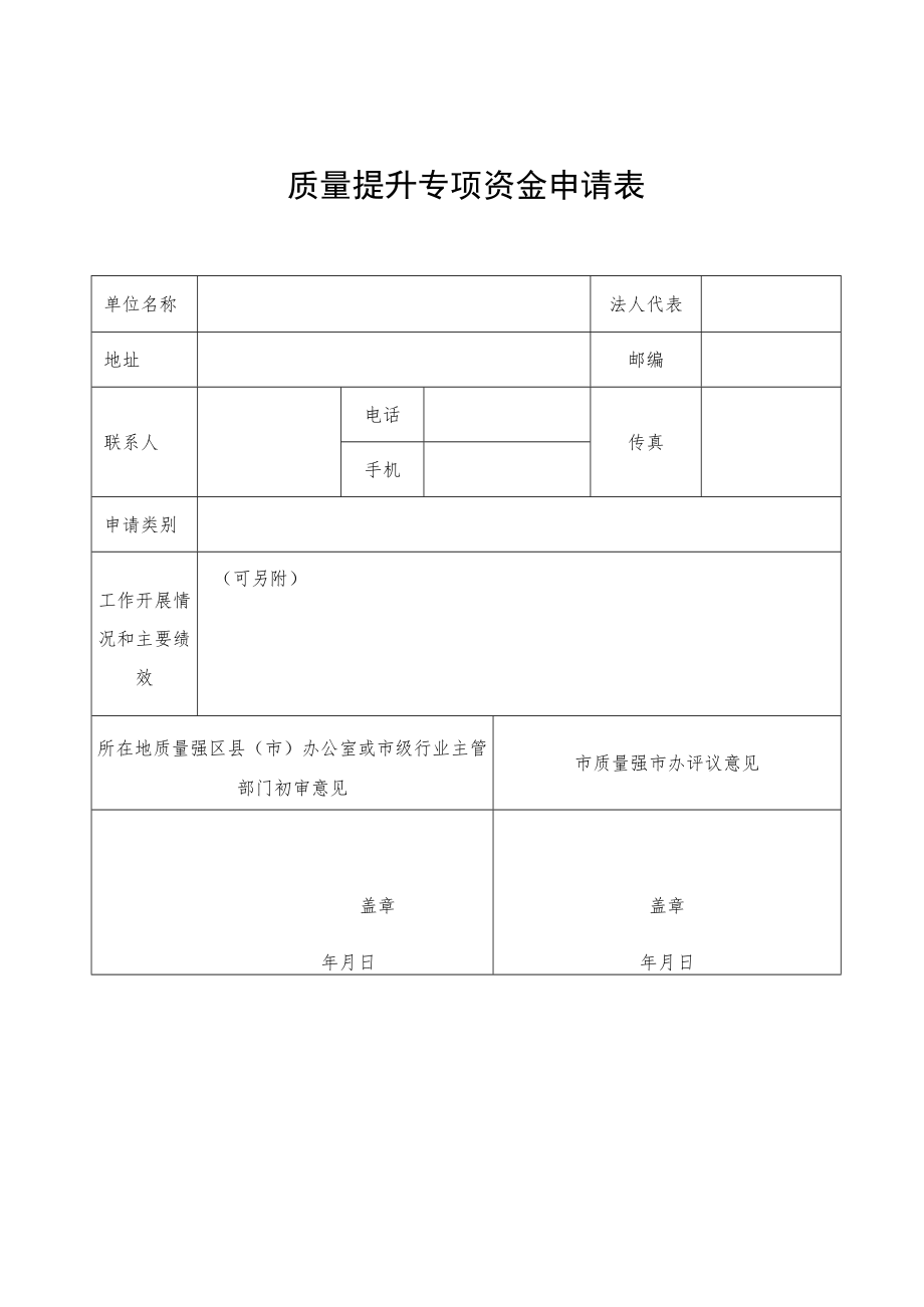 质量提升专项资金申请表.docx_第1页