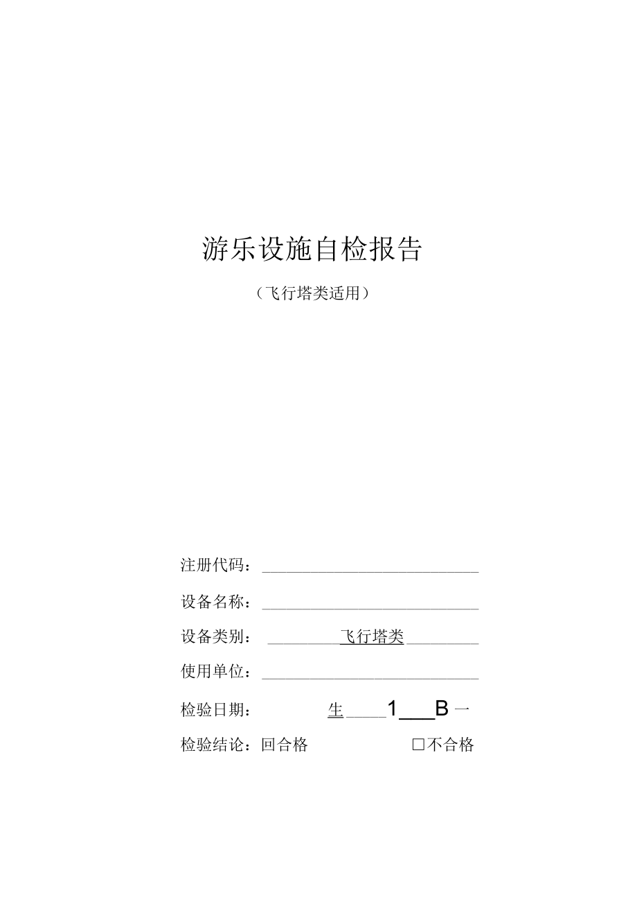 游乐园飞行塔自检报告.docx_第1页