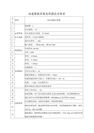 高速数据采集处理器技术要求.docx