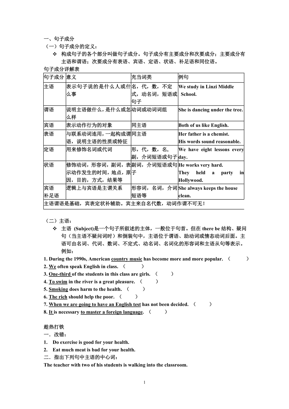 英语语法之句子成分.doc_第1页