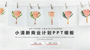 小清新商业计划书PPT模板 .pptx