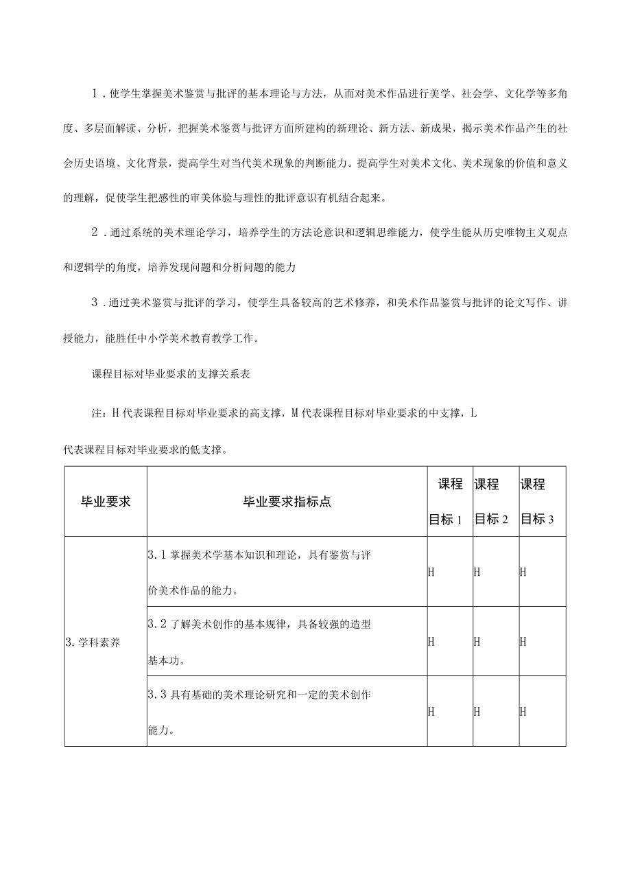 《美术鉴赏与批评》课程教学大纲.docx_第2页