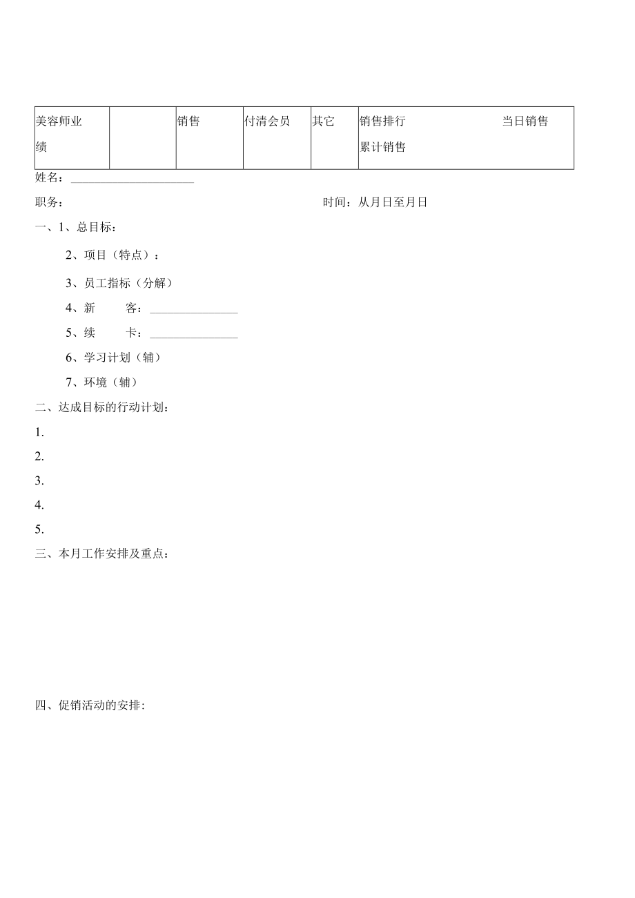 美容院店务日报表和店长日报表.docx_第2页