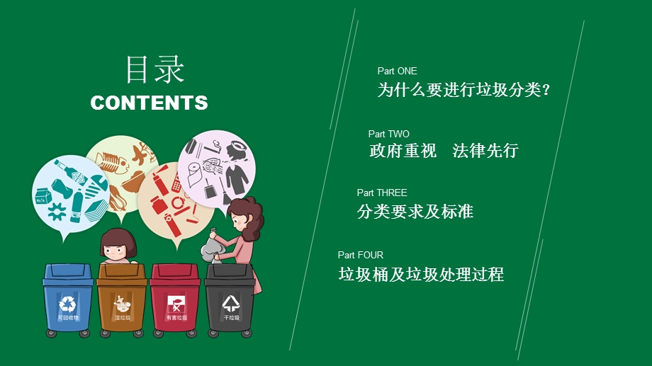 绿色清新简约垃圾分类宣传PPT模板.pptx_第2页