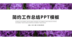 简约唯美工作总结汇报PPT模板 .pptx