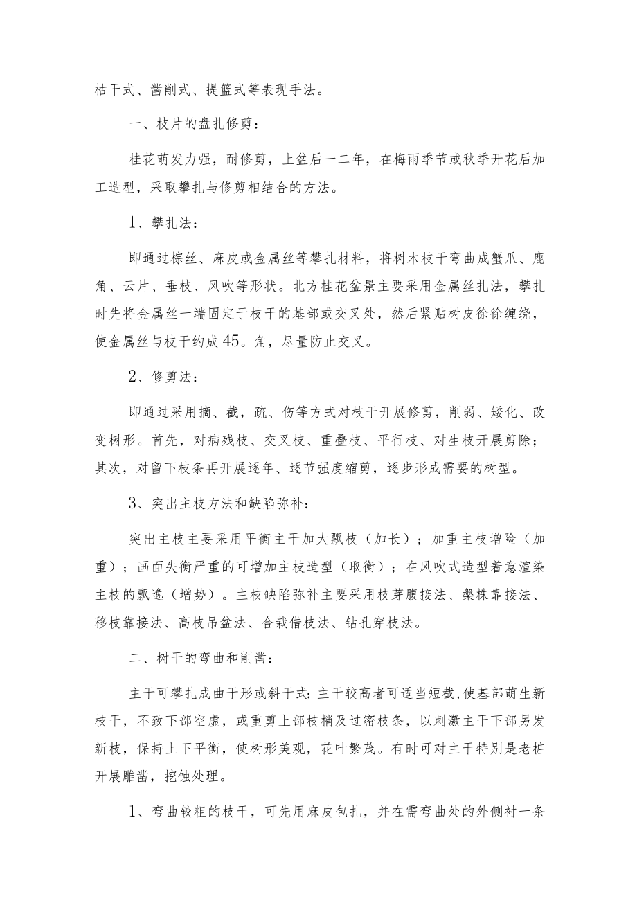 桂花盆景如何制作姿态优美.docx_第2页