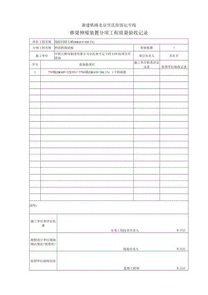 桥梁伸缩装置分项工程质量验收记录 - 绕阳河 -.docx