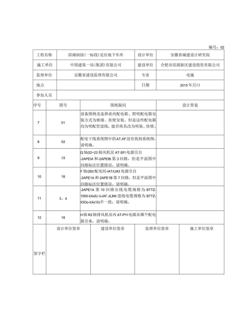 滨湖润园北地库图纸会审记录(电).docx_第2页