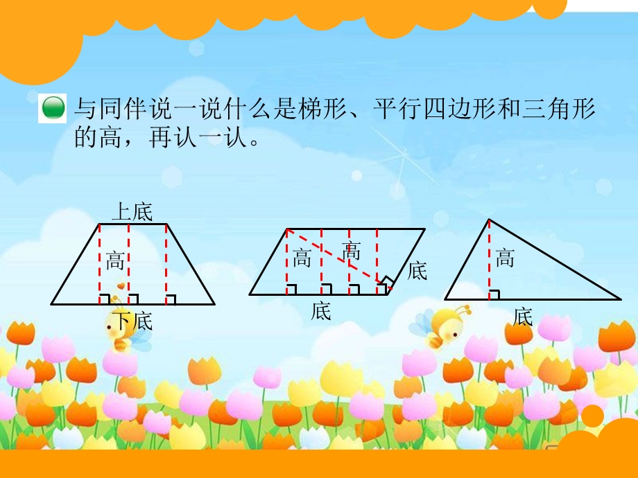 新北师大五年级上册数学《认识底和高》一.ppt_第3页