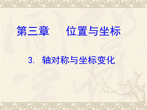 新北师大版_33_轴对称与坐标变化.ppt