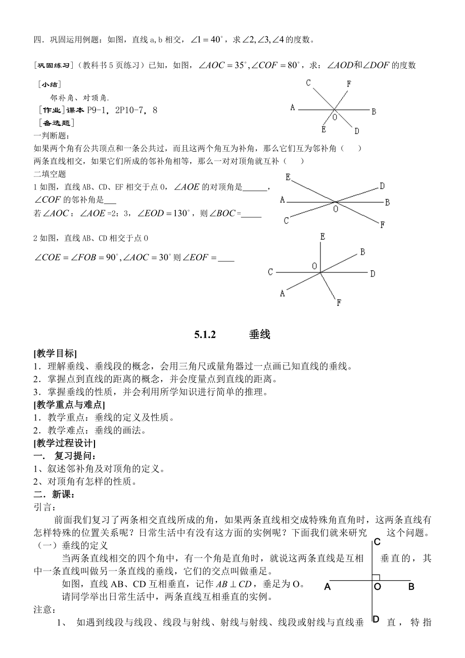 新人教版初中数学七级下册精品教案　全册.doc_第2页