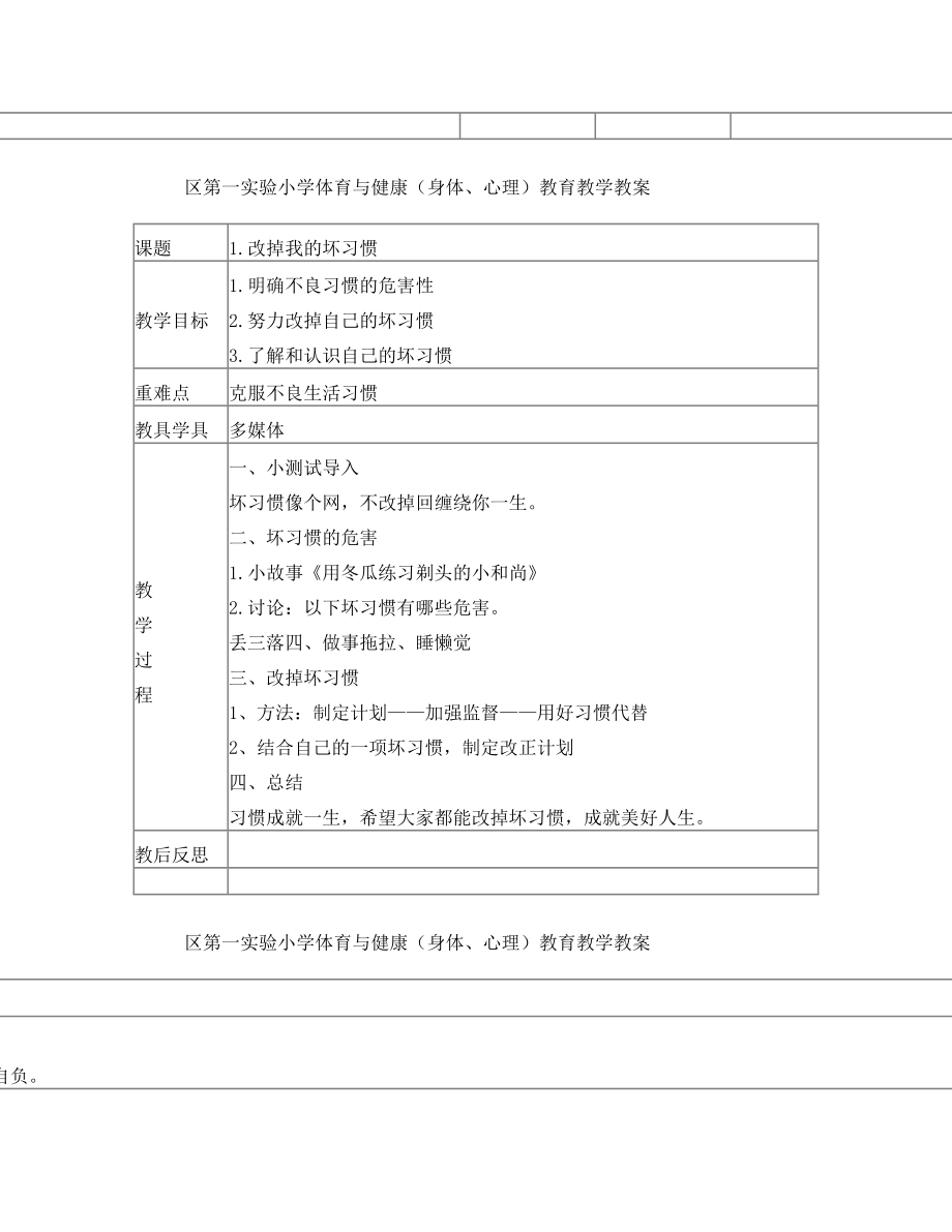 小学五年级下册心理健康教案全册.doc_第2页