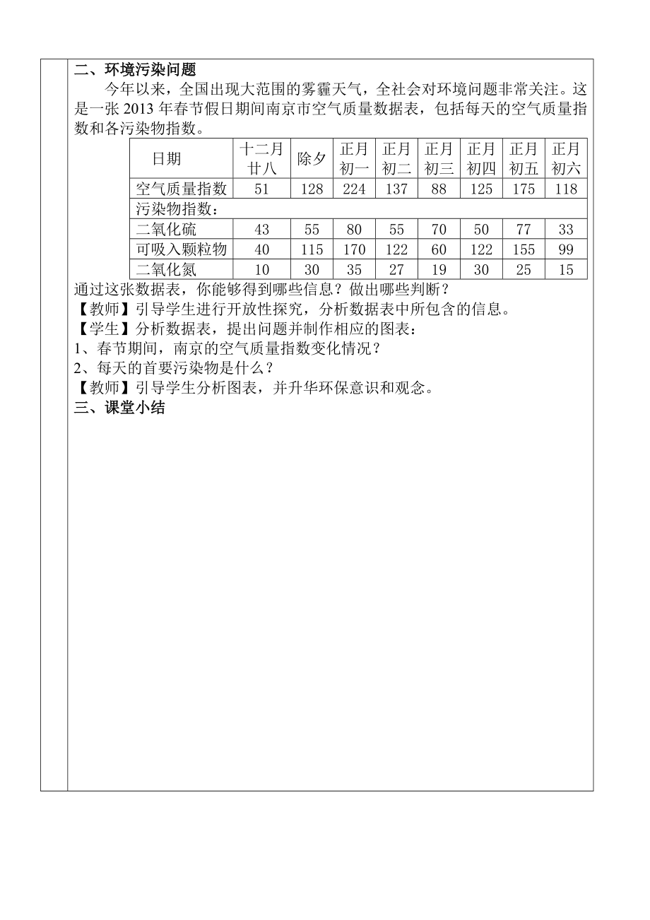 苏科版初中信息技术上册《数据图表与分析》教学设计.doc_第3页