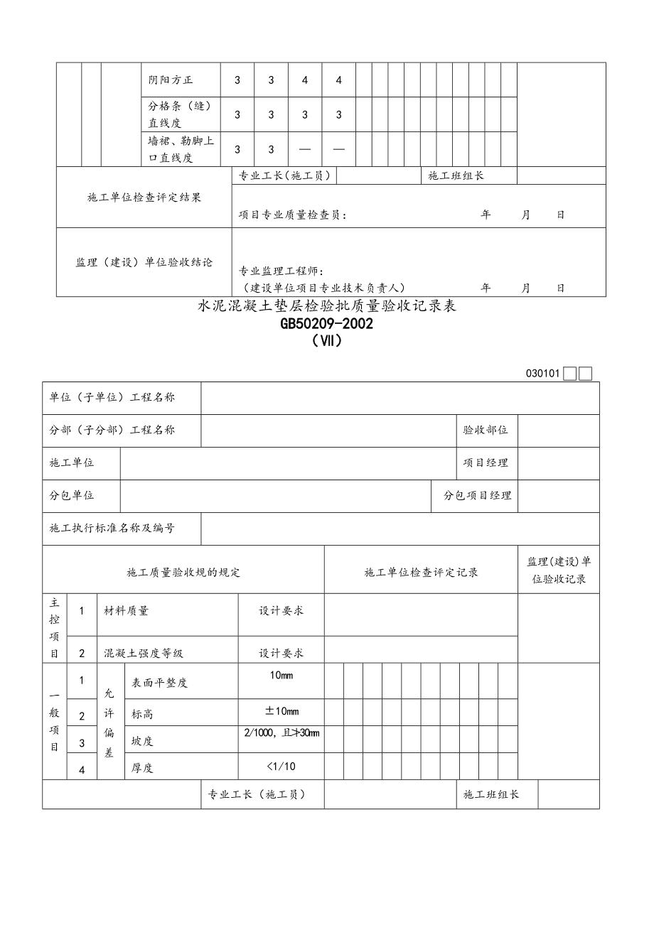 室内装饰装修工程检验批高质量验收记录簿表格.doc_第3页