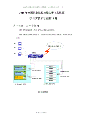 职业院校技能大赛资料全国高职云计算技术与应用j卷.doc