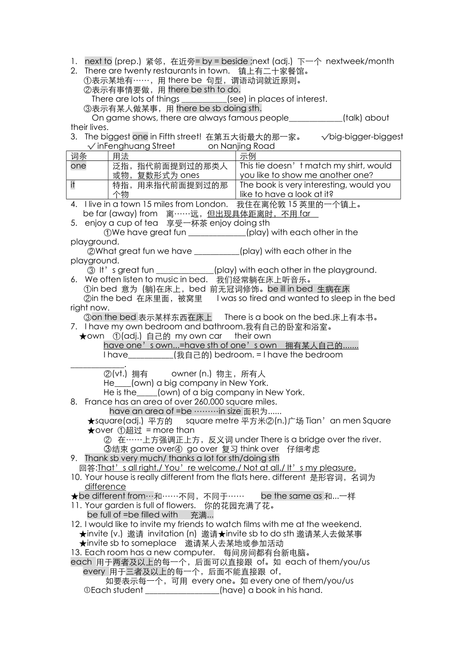 牛津英语7B期末复习知识点汇总.doc_第1页