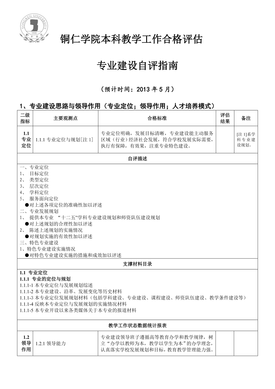 铜仁学院专业评估方案.doc_第1页