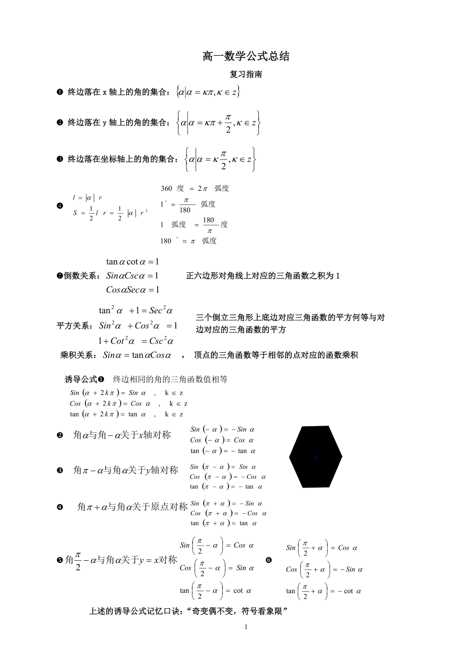 高一数学公式总结.doc_第1页