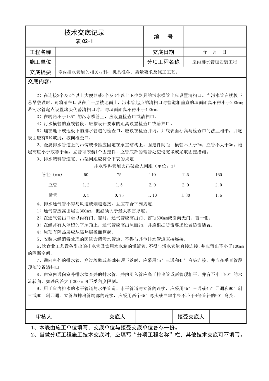 室内排水管道安装技术交底记录全解.doc_第3页