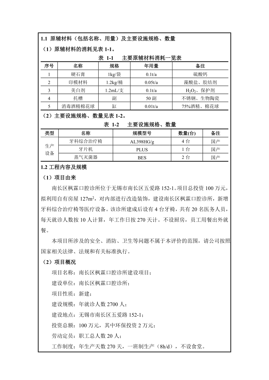 环境影响评价报告公示：南长区枫霖口腔诊所建设环评全文公示环评报告.doc_第3页