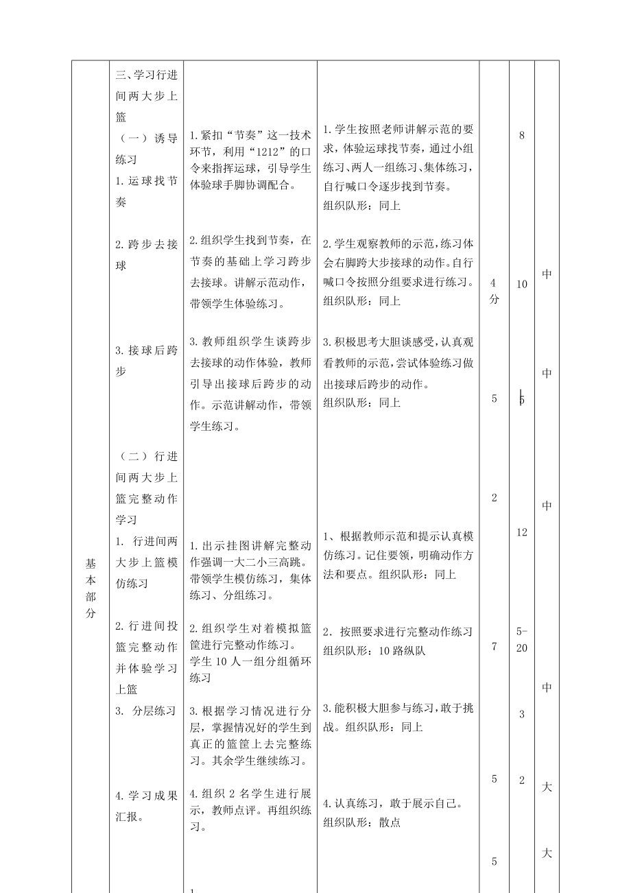 《篮球——行进间两大步上篮》课时教学计划.doc_第2页