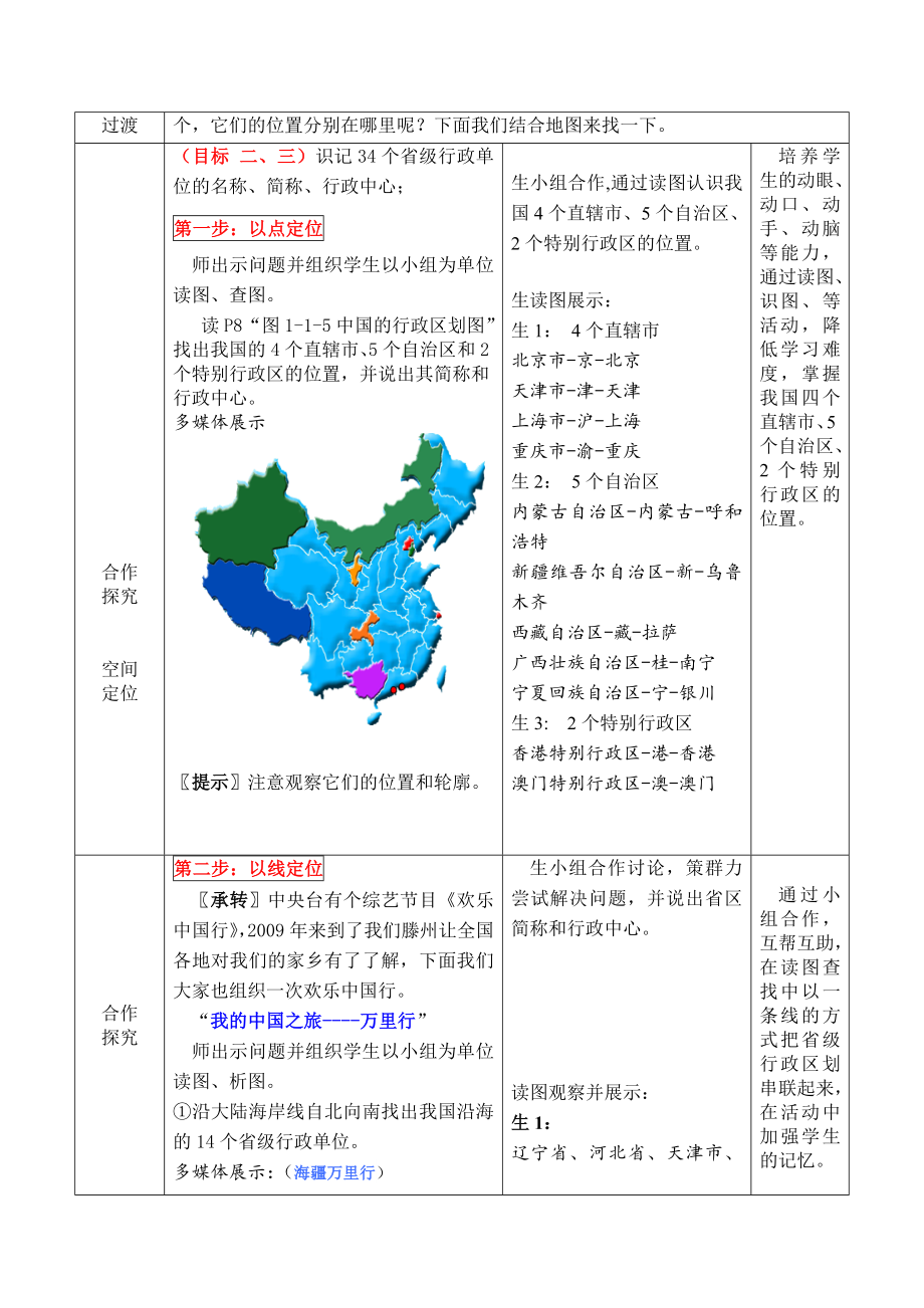 商务星球版初中地理八级上册第一章《辽阔的疆域》教案.doc_第3页