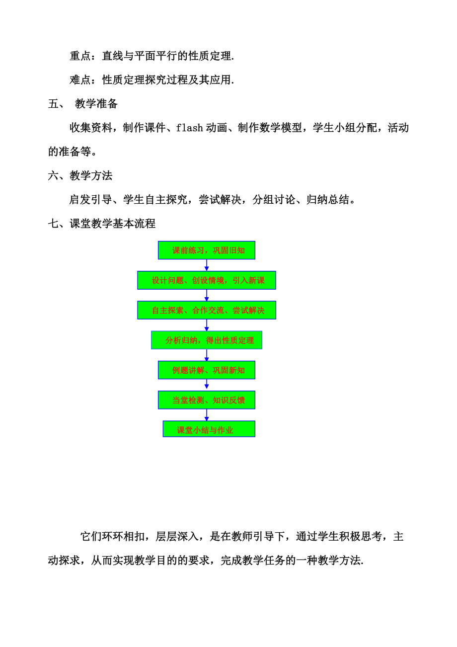 《直线与平面平行的性质》省优质课比赛教学设计及教学反思.doc_第3页