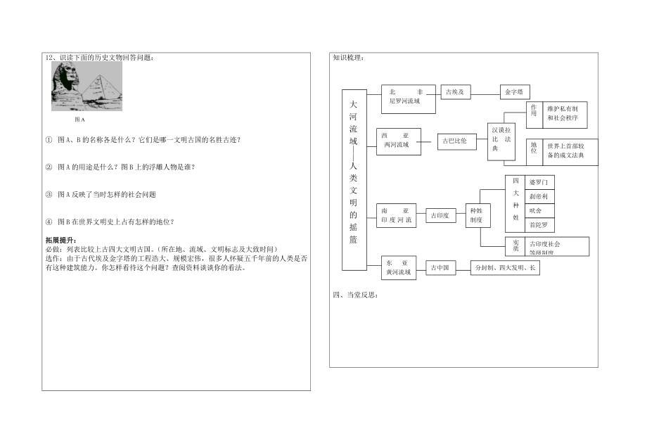 人教版初中历史导学案《大河流域——人类文明的摇篮》 .doc_第2页